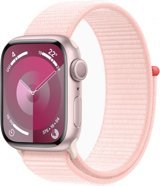 Apple Watch Series 9 Apple Uyumlu WatchOS Su Geçirmez 41 mm Örgü Kordon Kare Unisex Akıllı Saat Pembe