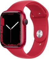 Apple Watch Series 7 Cellular Apple Uyumlu WatchOS Su Geçirmez 45 mm Fluoro Elastomer Kauçuk Kordon Kare Unisex Sim Kartlı Akıllı Saat Kırmızı