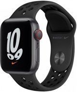 Apple Watch Nike SE Cellular Apple Uyumlu WatchOS Su Geçirmez 40 mm Silikon Kordon Kare Unisex Sim Kartlı Akıllı Saat Siyah