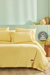 Yataş Ranforce Kışlık 240 x 220 cm Düz Çift Kişilik Nevresim Takımı Sarı