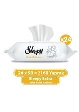 Sleepy Extra 90 Yaprak 24'lü Paket Islak Bebek Havlusu