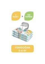 Uni Baby Yenidoğan 40 Yaprak 3'lü Paket Islak Mendil