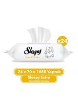 Sleepy Extra 70 Yaprak 24'lü Paket Islak Bebek Havlusu