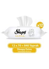 Sleepy Extra 70 Yaprak 12'li Paket Islak Bebek Havlusu