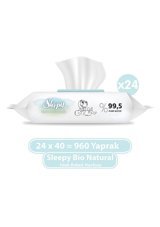 Sleepy Bio Natural 40 Yaprak 24'lü Paket Islak Mendil