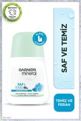 Garnier Mineral Saf&Temiz Pudrasız Ter Önleyici Antiperspirant Roll-On Kadın Deodorant 50 ml
