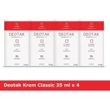 Deotak Classic Pudrasız Ter Önleyici Organik Antiperspirant Krem Unisex Deodorant 4x35 ml