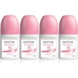 Deotak Invisible Pudrasız Ter Önleyici Organik Roll-On Kadın Deodorant 4x35 ml