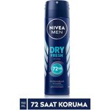 Nivea Dry Fresh Pudrasız Ter Önleyici Antiperspirant Sprey Erkek Deodorant 150 ml