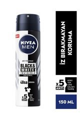 Nivea Black&White Original Pudralı Ter Önleyici Antiperspirant Sprey Erkek Deodorant 150 ml