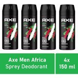 Axe Africa Pudrasız Ter Önleyici Sprey Erkek Deodorant 4x150 ml