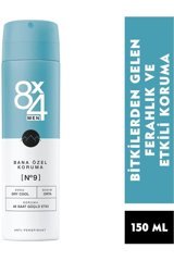 8X4 No:9 Pudralı Ter Önleyici Antiperspirant Sprey Erkek Deodorant 150 ml