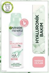 Garnier Hyaluronik Bakım Pudrasız Ter Önleyici Antiperspirant Sprey Kadın Deodorant 150 ml