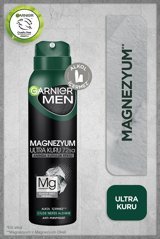 Garnier Magnezyum Ultra Kuru Pudrasız Ter Önleyici Antiperspirant Sprey Erkek Deodorant 150 ml
