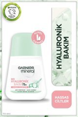 Garnier Mineral Hyaluronik Bakım Pudrasız Ter Önleyici Antiperspirant Roll-On Kadın Deodorant 50 ml