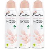 Emotion Natural Bloom Pudrasız Ter Önleyici Sprey Kadın Deodorant 3x150 ml
