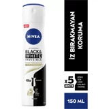 Nivea Black&White Invisible İpeksi Pürüzsüzlük Pudrasız Ter Önleyici Antiperspirant Sprey Kadın Deodorant 75 ml