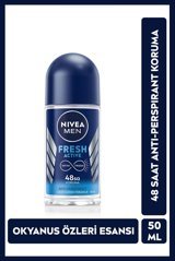 Nivea Fresh Active Pudrasız Ter Önleyici Antiperspirant Roll-On Erkek Deodorant 50 ml