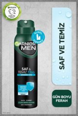 Garnier Saf&Temiz Pudrasız Ter Önleyici Antiperspirant Sprey Erkek Deodorant 150 ml