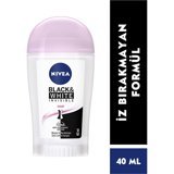 Nivea Black&White Invisible Clear Pudralı Ter Önleyici Antiperspirant Stick Kadın Deodorant 40 ml