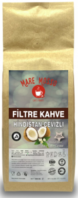 Mare Mosso Hindistan Cevizi Aromalı Arabica Öğütülmüş Filtre Kahve 1000 gr