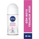 Nivea Fresh Flower Pudrasız Ter Önleyici Roll-On Kadın Deodorant 50 ml