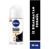 Nivea Black&White Invisible Güçlü Etki Pudrasız Ter Önleyici Antiperspirant Roll-On Kadın Deodorant 50 ml