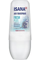 Isana Fresh Plus Pudrasız Ter Önleyici Antiperspirant Roll-On Unisex Deodorant 50 ml