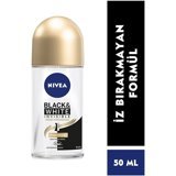 Nivea Black&White Invisible İpeksi Pürüzsüzlük Pudrasız Ter Önleyici Antiperspirant Roll-On Kadın Deodorant 50 ml