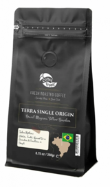 Coffee Tropic Terra Single Origin Çikolata - Fındık - Karamel Aromalı Brasil Mogiana Yellow Bourbon French Press Arabica Öğütülmüş Filtre Kahve 250 gr