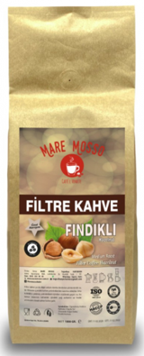 Mare Mosso Fındık Aromalı Arabica Öğütülmüş Filtre Kahve 1000 gr