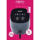 Miinto Master Cook M5 Airfryer 5.5 lt Tek Hazneli Izgara Yapan Led Ekranlı Yağsız Sıcak Hava Fritözü Gri