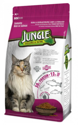 Jungle Somonlu Kısırlaştırılmış Tahıllı Yetişkin Kuru Kedi Maması 500 gr