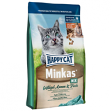 Happy Cat Minkas Mix Balıklı Kümes Hayvanlı Kuzu Etli Tavuklu Kısırlaştırılmış Tahıllı Yetişkin Kuru Kedi Maması 1.5 kg