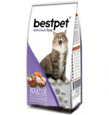 Bestpet Mix Balıklı Kuzu Etli Tavuklu Tahıllı Yetişkin Kuru Kedi Maması 1 kg