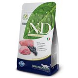 N&D Kuzu Etli Yaban Mersinli Tahılsız Yetişkin Kuru Kedi Maması 1.5 kg