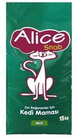 Alice Snob Mix Tavuklu Tahıllı Yetişkin Kuru Kedi Maması 15 kg