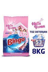 Bingo Matik Mutlu Yuvam Renkliler ve Beyazlar İçin 53 Yıkama Toz Deterjan 8 kg