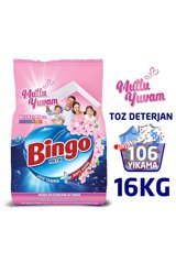 Bingo Matik Mutlu Yuvam Renkliler ve Beyazlar İçin 106 Yıkama Toz Deterjan 2x8 kg