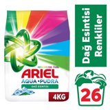 Ariel Dağ Esintisi Renkliler İçin 26 Yıkama Toz Deterjan 4 kg
