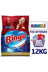 Bingo Matik Renkliler İçin 80 Yıkama Toz Deterjan 2x6 kg