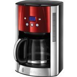 Russell Hobbs Luna 23240-56 Zaman Ayarlı Paslanmaz Çelik Filtreli Karaf 1.25 L Hazne Kapasiteli 12 Fincan Akıllı 1800 W Kırmızı Filtre Kahve Makinesi