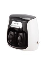 Raks Luna Max Plastik Filtreli Bardaklı 0.5 L Hazne Kapasiteli 2 Fincan Mini 500 W Beyaz Filtre Kahve Makinesi