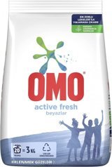 Omo Active Fresh Beyazlar İçin 20 Yıkama Toz Deterjan 3 kg