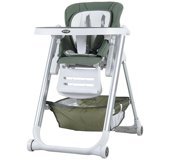 Prego 4027 Plastik Emniyet Kemeri 15 kg Kapasiteli Tekerlekli Tepsili Katlanır Portatif Mama Sandalyesi Yeşil