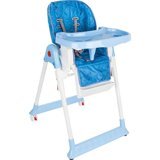 Norfolk Plastik Emniyet Kemeri 40 kg Kapasiteli Tekerlekli Tepsili Katlanır Mama Sandalyesi Mavi