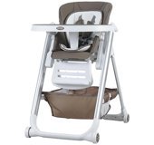 Prego 4027 Plastik Emniyet Kemeri 15 kg Kapasiteli Tekerlekli Tepsili Katlanır Portatif Mama Sandalyesi Gri