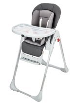 Baby Care BC-511 Flex Plastik Emniyet Kemeri 15 kg Kapasiteli Tekerlekli Tepsili Katlanır Portatif Mama Sandalyesi Gri
