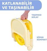 Chicco Pocket Snack Plastik Emniyet Kemeri Tepsili Katlanır Portatif Mama Sandalyesi Sarı