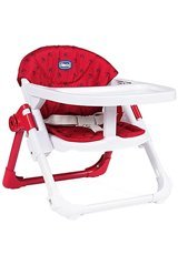 Chicco Chairy Plastik Emniyet Kemeri 15 kg Kapasiteli Tepsili Katlanır Portatif Mama Sandalyesi Kırmızı